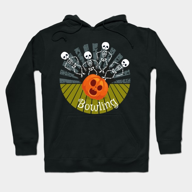 Bowling Hoodie by Bear Tees